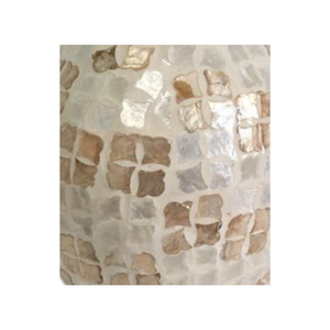 Luxury Minimalist Geometric Mother of Pearl Mosaic Vase Tabletop Decorative Flower Pot - Product Image 4