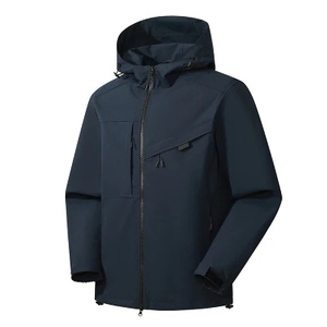 Veste coupe-vent réversible à capuche personnalisable pour homme, écologique, de haute qualité - Product Image 3