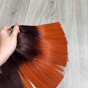 100% Virgen cruda vietnamita trama de pelo hueso recto HD encaje marrón naranja suave sedoso Super calidad extensiones de cabello humano rápido - Product Image 4