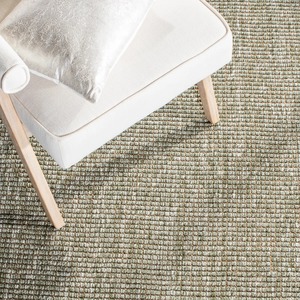 Tapis moderne en laine rectangulaire, couleur unie, fait main, tissage plat, pour salon, décoration intérieure, à poils fins, avec envers en jute - Product Image 2