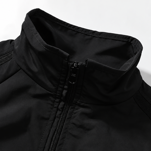 Ensemble de survêtement pour homme à col montant et fermeture éclair intégrale, veste à manches raglan et pantalon à jambe droite décontractée avec cordon de serrage – Vente en gros - Product Image 4
