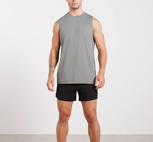 Débardeurs Homme Personnalisés en Spandex et Polyester avec Logo Brodé – Respirants, Tricotés, Sans Manches, Idéaux pour l'Entraînement en Extérieur et la Salle de Sport - Product Image 5