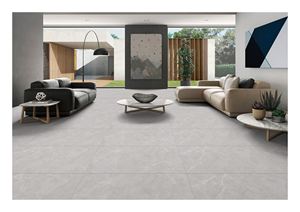 กระเบื้องพอร์ซเลนลายหินอ่อนกันคราบ ขนาด 60x120 ซม. ผิวด้านแบบซาติน ไม่สะท้อนแสง คุณภาพพรีเมียมหรูหรา ลายเส้นสีทอง - Product Image 4