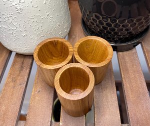 Verre à boire en bois massif fait main de qualité supérieure, réutilisable, gobelet en bois naturel pour la maison, la cuisine, le restaurant, le café - Product Image 5