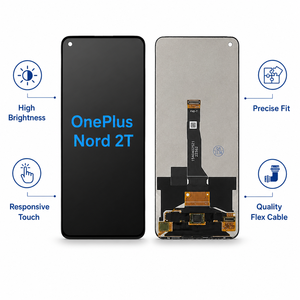ชิ้นส่วนอะไหล่หน้าจอสัมผัสสำหรับจอโทรศัพท์มือถือสำหรับ Nord 2T 5G - Product Image 2