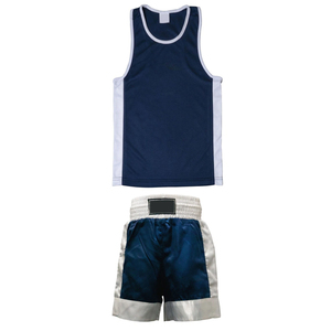 Ensemble d'uniformes de boxe en polyester avec logo personnalisé pour la compétition, équipement d'entraînement avancé, uniformes de kick-boxing de haute qualité - Product Image 2