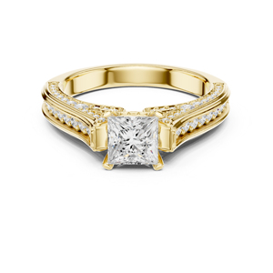 แหวนเพชรทรงกลมเจ้าหญิง 14K โรสโกลด์ เพชรเพาะเลี้ยงในห้องปฏิบัติการสำหรับผู้หญิง |   ชุดสำหรับงานปาร์ตี้ |   เพชรที่เพิ่งเพาะเลี้ยง - Product Image 3