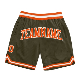 Shorts de Baloncesto Auténticos OMMIZ INDUSTRY al por Mayor, Personalizados en Dorado y Blanco con Rayas Blancas - Product Image 2