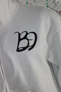 Survêtement streetwear coupe-vent blanc 500 GSM, imprimé numérique, délavé à l'acide, à pois, 100% coton, sur mesure, Clush Industries - Product Image 3