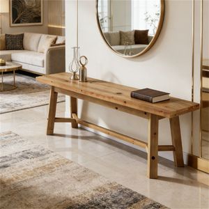 Solid Wood Entrance Bench <b>Stool</b> Shoe Bench <b>Dining</b> <b>Table</b> Chair-Elegant Home Furniture - Product Image 3