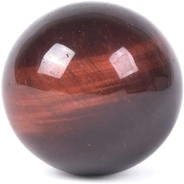 Tigre rojo, esfera de hierro, piedra, Chakra, Balance de energía negativo, cristal