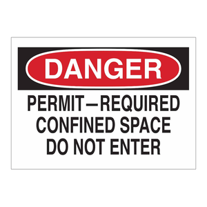 Panneau de signalisation réfléchissant en acier « Danger : Espace confiné, ne pas entrer » pour zones de sécurité industrielle - Product Image 1