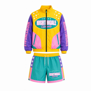 Conjunto Corto de Chaqueta Cortavientos con Logotipo Personalizado, el Mejor Conjunto Deportivo Informal de Manga Larga para Hombre, Impermeable y Resistente al Viento, de Nailon - Product Image 1