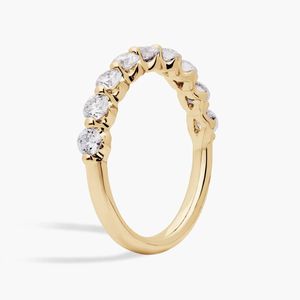 Bague BRILLIANT DIAMANT en or rose 14K plaqué rhodium avec diamant de laboratoire flottant 3/4 carat Tw F-G VVS1 à griffes partagées certifiée IGI - Product Image 6