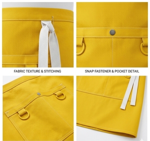 Tablier de Chef Personnalisé avec Logo pour Restaurant, Bar, Cuisine, Hôtel – Tablier Artisanat Jaune pour Cuisinier - Product Image 5