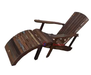 Chaise inclinée indienne en bois, accessoire de jardin, offre spéciale