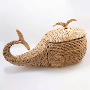 Cesta de Lavandería Ecológica Hecha a Mano con Forma de Ballena, Cesta de Almacenamiento de Juguetes con Forma de Animal para Bebés - Product Image 2