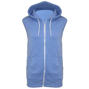 Sudadera con capucha gris sin mangas para hombre con cremallera y cordón ajustable, chaleco informal con capucha - Product Image 6