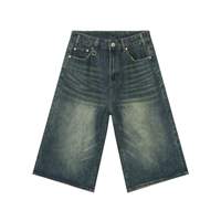 Shorts en jean mi-longs pour homme, style streetwear décontracté, été, respirant, écologique, léger, coupe décontractée, 100% coton, foncé, hip hop, urbain