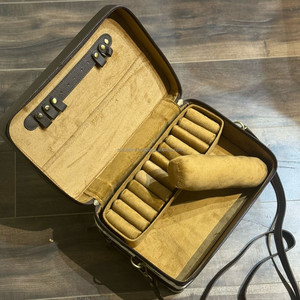 Double Layer <strong>Travel</strong> <strong>Jewelry</strong> <strong>Cases</strong> Portable Ring Earring Necklace Storage Organizer Cowhide Leather Large <strong>Jewelry</strong> Box with Handle - Product Image 6