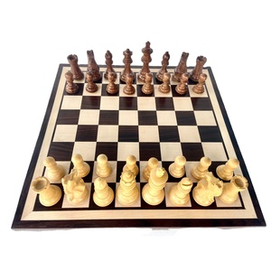 New Arrival Customized Wooden Chess Board Set Sports Entertaining Educational <b>Game</b> <b>Table</b> Top Travel Friendly Luxury Chess Board - Product Image 1