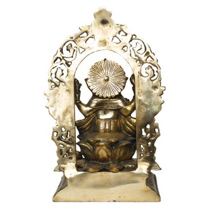 Estatua de Radha Krishna de Estilo Moderno Vintage, Chapada en Oro, de Latón, Muy Solicitada, para Sanación Espiritual y Regalos Corporativos - Product Image 2