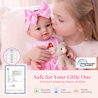 Poupée Reborn Fille Babeside Lyle de 15 Pouces en Vinyle Intégral, Poupée Bébé Réaliste avec Cheveux Sculptés à la Main, Tenue de Ballet, Ensemble Sac à Dos Cadeau