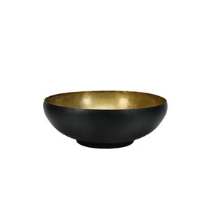 Gold & Black Finish Metal Fruits Bowl Pedestal Base Anti Slip <b>Table</b> Centerpiece <b>Display</b> Decorative Bowls For Serving Snacks Dish - Product Image 1