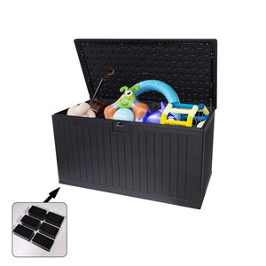 Extra Large 230-Gallon Resin Outdoor Deck <b>Box</b> Waterproof <b>Storage</b> Container for Patio Furniture <b>Lockable</b> <b>Storage</b> Containers - Product Image 2