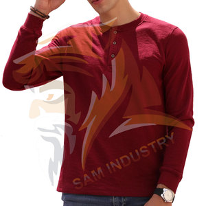 เสื้อยืดแขนยาวผู้ชายสีพื้นเรียบง่ายสไตล์ใหม่ ผลิตจากผ้าฝ้าย คอกลม สำหรับผู้ใหญ่ - Product Image 2