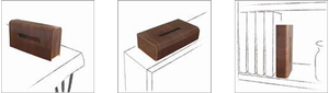 Boîte à mouchoirs en bois MDF durable à grain minimaliste japonais, qualité exceptionnelle, prix imbattables - Product Image 3