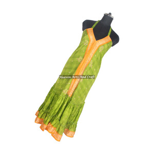 Nuevo Vestido Bohemio Vintage Hindú de Seda Sari para Mujer, Estilo Hippie Boho 2026, Elegante Vestido de Noche sin Mangas para Dama - Product Image 4