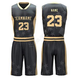 Maillot de basket-ball personnalisé, uniforme de haute qualité, vente en gros, pratique, en Stock, européen - Product Image 3