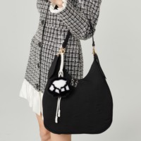 Sac à main hobo pour femme en fil RPET tricoté 3D personnalisé, motif à fil unique, écologique, lavable