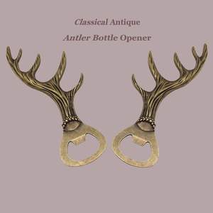 Ouvre-bouteille en forme de bois de cerf, durable, portable, rustique, outil de bar, cadeau unique pour homme, fête à domicile, mariage, Noël - Product Image 2