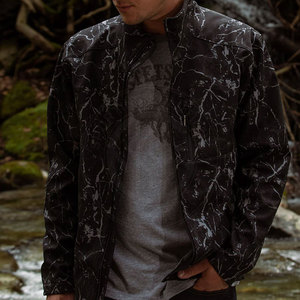 Chaquetas Softshell con Cuello Alto, Chaqueta de Invierno Cómoda para Exteriores, Diseño de Tela Cálida, Chaquetas Softshell - Product Image 2