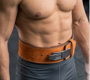 Cinturón de levantamiento de pesas de cuero de vaca de 13 mm con soporte trasero antideslizante para entrenamiento en gimnasio - Product Image 5