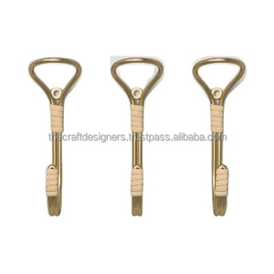 Ganchos ecológicos, gancho de tira de madera y cuero, gancho ecuestre de calidad duradera de fácil montaje a precio razonable - Product Image 2