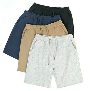 Shorts de sport décontractés pour hommes, taille élastique, en toile unie, haute qualité, coupe ample, pour l'été, imperméables et respirants - Product Image 3