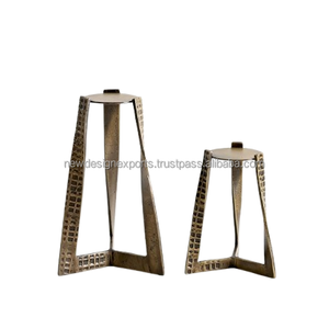 Pieds de support trépieds de luxe de style moderne du milieu du siècle – Décoration en métal texturé fini à la main - Product Image 4