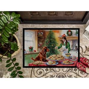 Irish Setter Christmas Cookies <b>Doormat</b> Non-Slip <b>Washable</b> Low Pile 18H X 27W Indoor and Outdoor Entryway Rug - Product Image 3