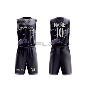 Maillots de basket personnalisés avec nom et numéro d'équipe, ensemble short et débardeur pour hommes, maillot de basket en mesh à séchage rapide - Product Image 5