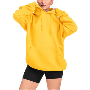 ฟิวเจอร์สคิง อินเตอร์เนชั่นแนลเสื้อสเวตเชิ้ตผ้าฟลีซมีฮู้ดพิมพ์ลายสีเทาสำหรับผู้หญิง ซิปสีส้ม ลำลอง ผ้าฝ้าย 100% แขนยาว สีพื้น - Product Image 1