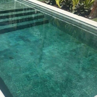 Baldosas de Piedra Sinterizada Verde Sukabumi para Piscinas Importadas de Indonesia