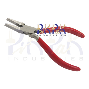 คีมปากแบนสแตนเลส 130 มม. ด้ามจับ PVC ปากหยัก สำหรับงานเครื่องประดับ งาน DIY งานฝีมือ  OEM ปรับแต่งได้ ตัดได้ - Product Image 4