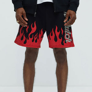 Shorts en jean décontractés pour homme, coupe droite ample, longueur genou, en denim tricoté de haute qualité, effet vintage délavé, respirant, pour l'été - Product Image 1