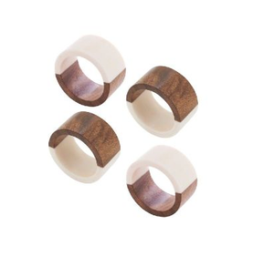 Anneaux de serviette en bois et résine pour une décoration de table luxueuse et des expériences culinaires raffinées - Product Image 1
