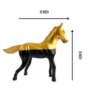 Modern Design 2 Tone Gold-black Marble Handcrafted Giraffe Statues Elegant <b>Abstract</b> <b>Animal</b> Figurines <b>Art</b> Extravagant Living Room - Product Image 2