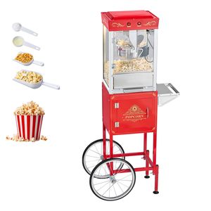 Macchina per Popcorn Commerciale in Acciaio Inox da 8oz, Stile Cinema, 48 Tazze per Batch, Carrello per Popcorn 800W - Product Image 6