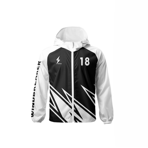 Custom Men's Hooded Windbreaker <b>Jacket</b> Sublimation Print Team Sports Warm Up Coat <b>Lightweight</b> <b>Running</b> Outerwear 2026 - Product Image 2